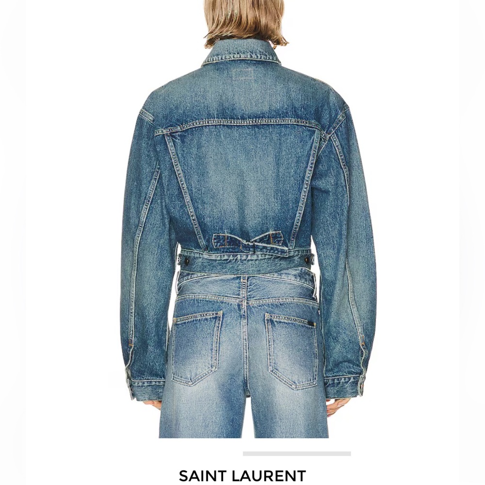 SAINT LAURENT 80's Denim Jacket NWT Sz 36 - Picture 2 of 6